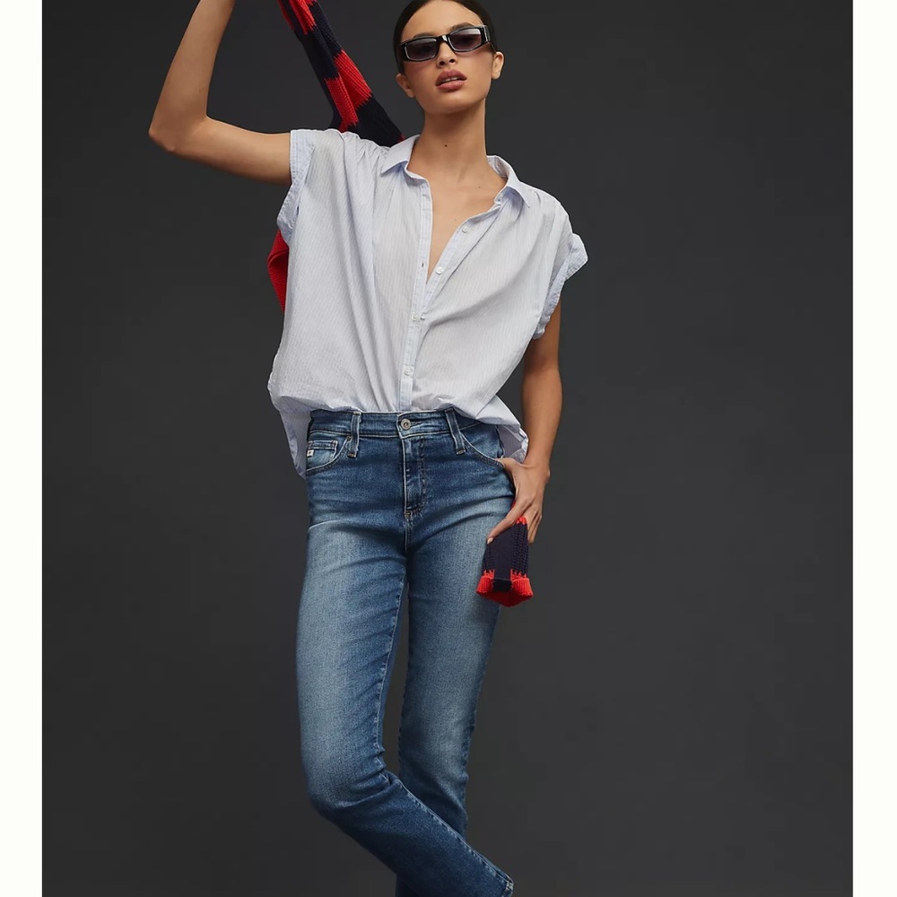 AG Stevie Slim Straight Ankle Jeans, Anthropologie, Size 28R